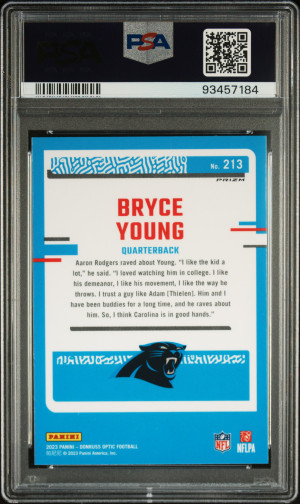 2023 Panini Donruss Optic Bryce Young Green Velocity back