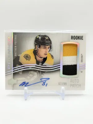 2023-24 Premier Matthew Poitras Rookie Auto Patch Horizontal /99 front