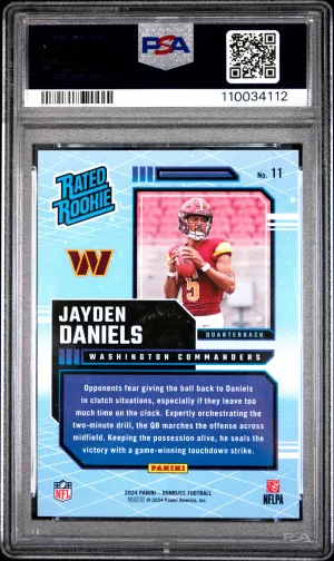 2024 Panini Donruss Rated Rookies Retro Jayden Daniels back