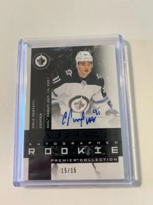Cole Perfetti 2021-22 Premier Super Rookie Auto #15/15 front