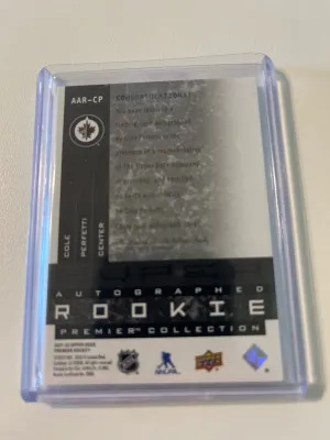 Cole Perfetti 2021-22 Premier Super Rookie Auto #15/15 back