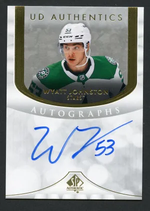 23-24 UD Authentics auto Wyatt Johnston front