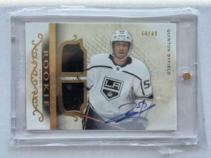 2021-22 Artifacts Rookie Materials Auto Quinton Byfield /49 front