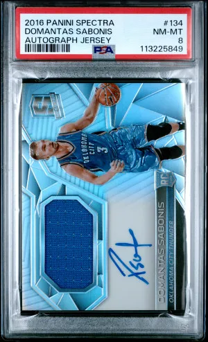 2016 Panini Spectra Domantas Sabonis Autograph Jersey front