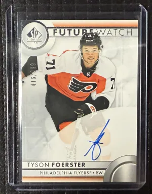 2023-24 Upper Deck SP Authentic Future Watch Auto /999 Tyson Forester front