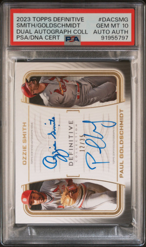 2023 Topps Definitive Collection Dual Autograph Collection Smith/Goldschmidt front