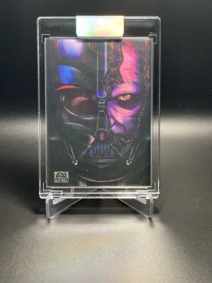 2024 Topps Chrome Star Wars Galaxy #PD12 VADER VS OBI-WAN Wave /99 front