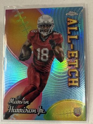 2024 Topps Chrome Marvin Harrison Jr Rookie All-Etch front