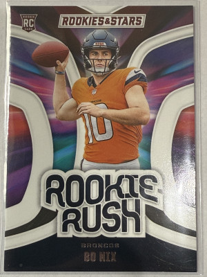 2024 Rookies And Stars Bo Nix RR-BNX Rookie Rush front