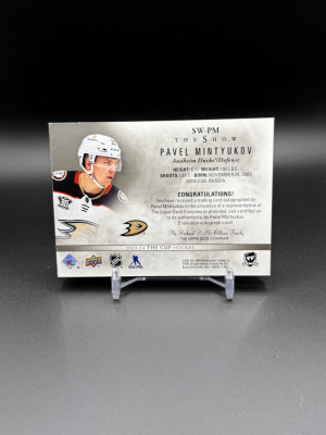 2023-24 Upper Deck The Cup Rookie The Show Signatures #SW-PM Pavel Mintyukov back
