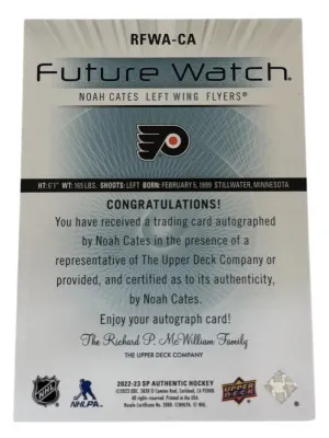 2022-23 Noah Cates Future Watch Retro Auto SP Authentic RC back