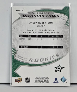 2020-21 Ultimate Introductions Gold Rookie Jason Robertson  /49 back