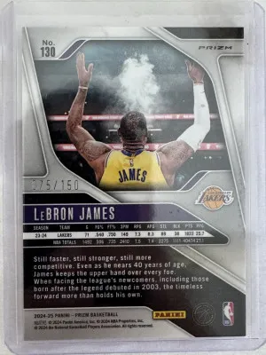 LeBron James Prizm Pandora /150 back