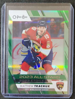 Matthew Tkachuk O-Pee-Chee Green All-Star /33 front