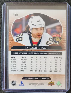 Jaromir Jagr Artifacts 01/99 Bookend! First in print back