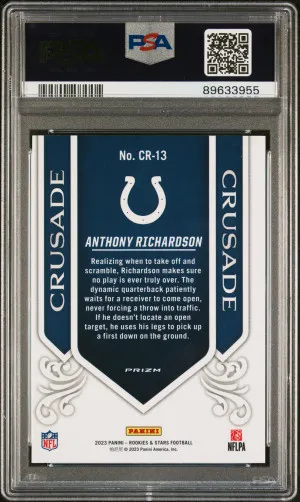 2023 Panini Rookies & Stars Crusade Anthony Richardson Crusade-Silver back