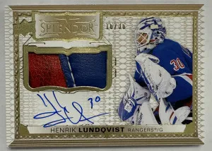 2023-24 The Cup Henrik Lundqvist Splendor Patch Auto #16/36 front