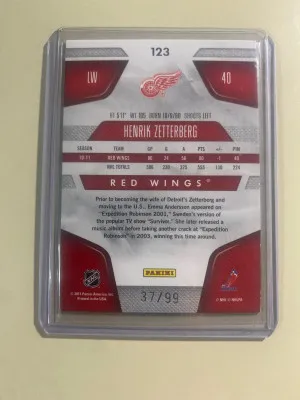 Henrik Zetterberg 11-12 Certified Mirror /99 back