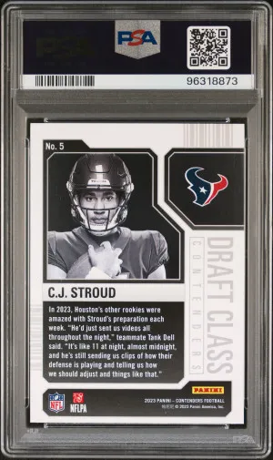 2023 Panini Contenders Draft Class Contenders Cj Stroud back