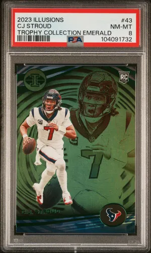 2023 Panini Illusions Cj Stroud Trophy Collection Emerald front