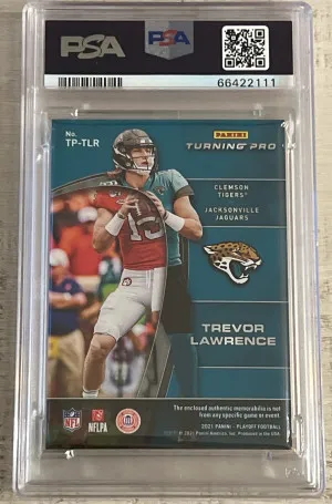 2021 Panini Playoff Turning Pro Memorabilia Trevor Lawrence Turning Pro Memorabilia back