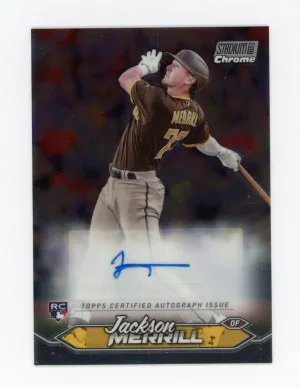 2024 Topps Stadium Club Chrome JACKSON MERRILL Rookie RC AUTO AUTOGRAPH SCCA-JME front