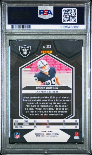 2024 Panini Mosaic Brock Bowers Mosaic back