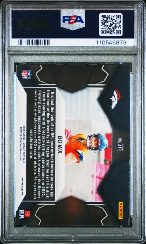 2024 Panini Mosaic Bo Nix Reactive Yellow back