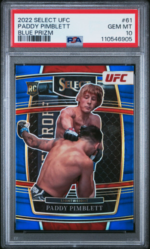 2022 Panini Select Ufc Paddy Pimblett Blue Prizm front