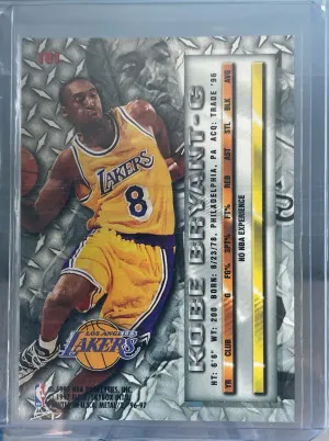 1997 Fleer Metal Kobe Bryant Rookie back