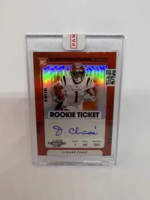2021 Ja’Marr Chase Contenders Optic Rookie Auto /99 front