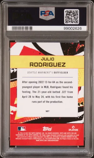 2022 Topps Fire Julio Rodriguez back