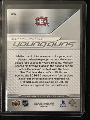 Lane Hutson Logan Mailloux Young Guns Teammates back