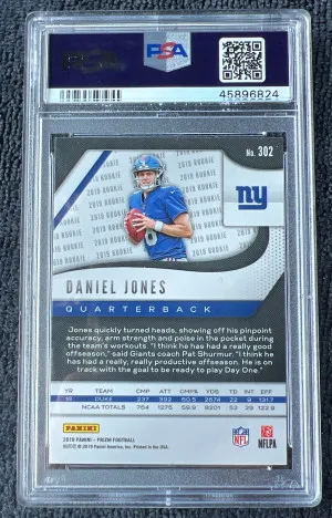2019 Panini Prizm Daniel Jones back
