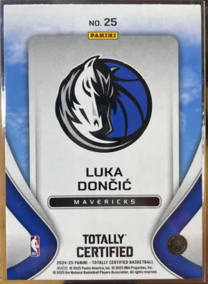 2024-25 Totally Certified LUKA DONCIC Franchise Foundations Refractor SP Mavs #25 back