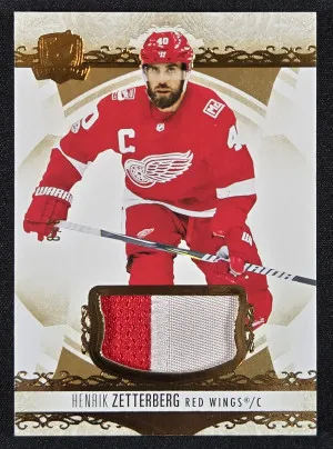 2022-23 The Cup Gold Foil Patch 8/8 - Henrik Zetterberg front