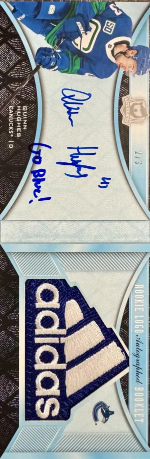 2019 The Cup Quinn Hughes #BLR-QH /3  WOLVERINE Edition! front