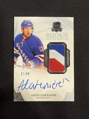 2020-21 Upper Deck The Cup Alexis Lafreniere Rookie Patch Auto RPA /99 #101 back
