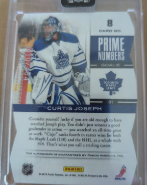 Curtis Joseph back