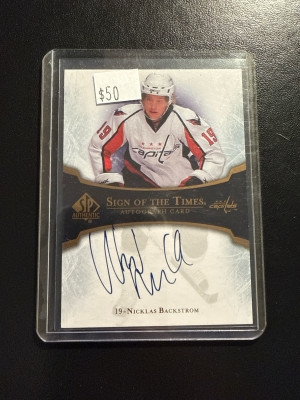 2007-08 SP Authentic Sign Of The Times Nicklas Backstrom front