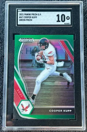 2021 Panini Prizm Draft Picks Green Prizm Cooper Kupp front