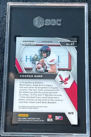 2021 Panini Prizm Draft Picks Green Prizm Cooper Kupp back