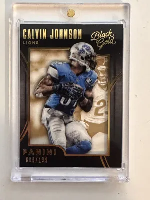 2015 Panini Black Gold Calvin Johnson /199 front