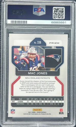 2021 Panini Prizm Mac Jones Disco Prizm back