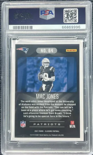 2021 Panini Illusions Mac Jones Trophy Collection Bronze back