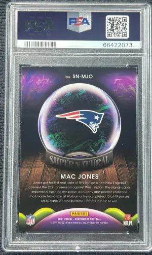 2021 Panini Contenders Supernatural Mac Jones Supernatural-Sapphire back