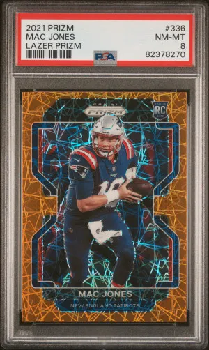 2021 Panini Prizm Mac Jones Lazer Prizm front