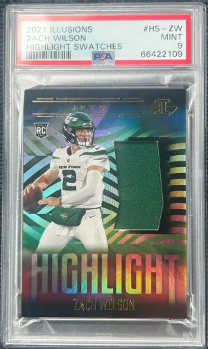 2021 Panini Illusions Highlight Swatches Zach Wilson Highlight Swatches front