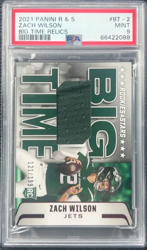 2021 Panini Rookies & Stars Big Time Relics Zach Wilson Big Time Relics front