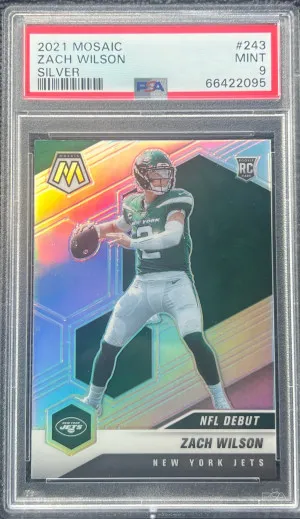 2021 Panini Mosaic Zach Wilson Silver front